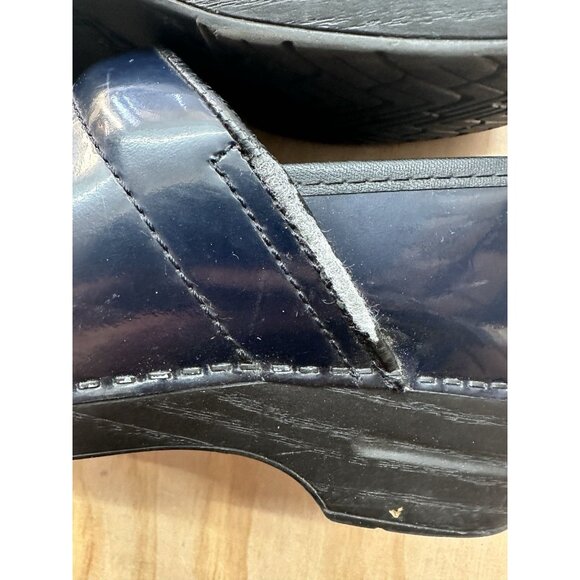 Dansko Blue Professional Clogs Womens EU 40 US 10-10.5 Leather Comfort Shoes - Picture 7 of 8